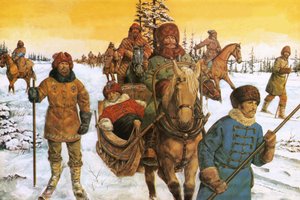 Ivan le Grand dans un traîneau