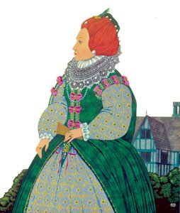 Reine Elizabeth I (lithographie couleur)