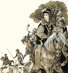 La jeune Elizabeth I à la chasse