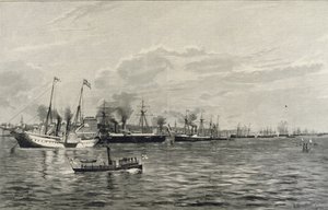 La revue navale à Kiel le 3 septembre 1890 - Richard Huenten