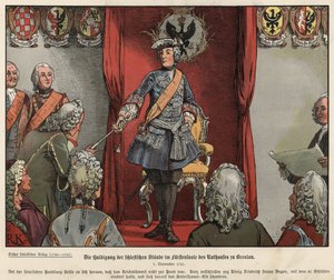 Frédéric le Grand recevant le tribut des Silésiens dans l