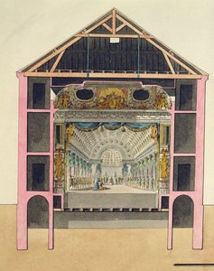Plan pour la salle de théâtre au Petit Trianon, 1786 - Richard Mique