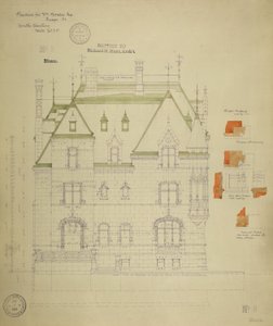 Résidence William Borden, Chicago, Illinois, élévation sud