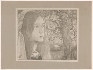Helga regardant devant elle - Richard Nicolaüs Roland Holst (signed by artist)