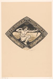 Conception de couverture pour : Revue Technique, 1914 - Richard Nicolaüs Roland Holst (signed by artist)