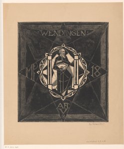 Conception de couverture pour : Wendingen, 1918 - Richard Nicolaüs Roland Holst (signed by artist)