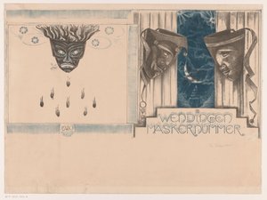 Conception de couverture pour : Wendingen, numéro de masque, 1920