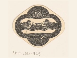 Ex libris de Ina van Eibergen Santhagens-Waller - Richard Nicolaüs Roland Holst