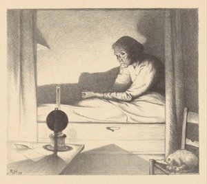 Japke Faber dans un lit clos - Richard Nicolaüs Roland Holst