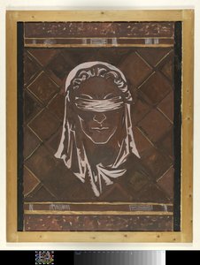 Tête de la Justice aux yeux bandés; conception pour une figure de la décoration en marbre à la Haute Cour de La Haye - Richard Nicolaüs Roland Holst