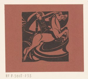 Cavalier sur un cheval sautant - Richard Nicolaüs Roland Holst