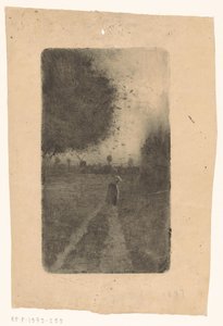 Femme sur un chemin de campagne - Richard Nicolaüs Roland Holst