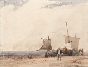 Scène de plage - Richard Parkes Bonington
