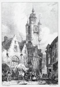 Bergues : La Tour du marché, 1824