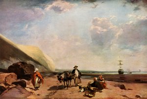 Pêcheurs sur la côte de Normandie, France, vers 1824, 1934