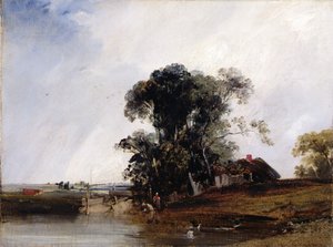 Paysage avec un étang, vers 1825-26 - Richard Parkes Bonington