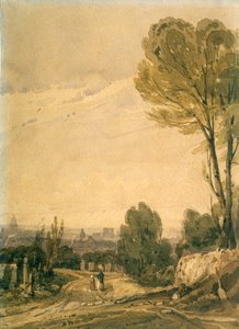 Paris vu du cimetière du Père Lachaise, vers 1825 - Richard Parkes Bonington