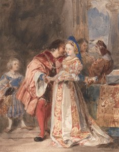 Portia et Bassanio - Richard Parkes Bonington