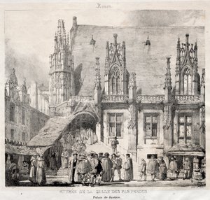 Rouen : Entrée de la Salle des Pas Perdus, Palais de Justice