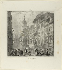 Rue du Gros Horloge - Richard Parkes Bonington