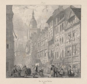 Rue du Gros Horloge - Richard Parkes Bonington
