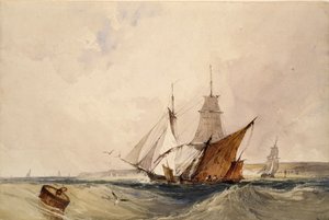 Navires au large de la côte du Kent, vers 1820