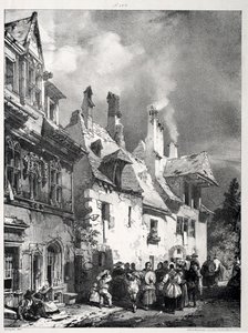 Rue en périphérie de Besançon, France, 1827 - Richard Parkes Bonington