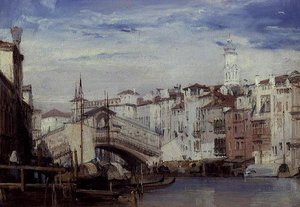 Le Pont du Rialto, Venise - Richard Parkes Bonington
