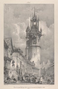 Tour du Gros Horloge, bâtie sous la domination des Anglais en 1417 - Richard Parkes Bonington