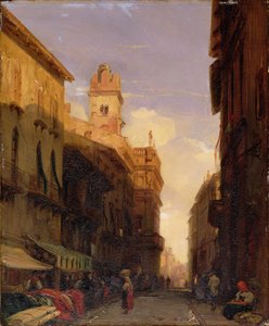 Vue du Palais Maffei, Vérone - Richard Parkes Bonington