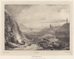 Édimbourg vu de la Chapelle Saint-Antoine - Richard Parkes Bonington after Francois Alexandre Pernot