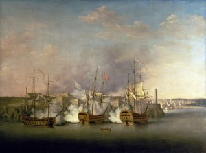Guerre de Sept Ans (1756-1763) : le bombardement du château de Morro (Cuba) le 1er juillet - Richard Paton