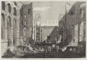 Ruines du théâtre de Covent-Garden, visite de Sa Majesté et de la princesse royale - Richard Principal Leitch