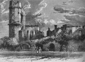 Ruines de la Résidence à Lucknow, vers 1880 - Richard Principal Leitch