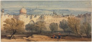 Porte Saint-Étienne, Jérusalem, vers 1860