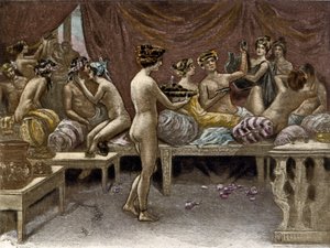 Illustration de Richard Ranft (1862 - 1931) pour Lucien de Samosate (125 env. - 192) : les courtisanes - Richard Ranft