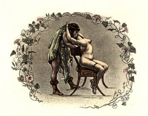 Illustration par Richard Ranft (1862 - 1931) pour Lucien de Samosate (vers 125 - 192) : "Les Courtisanes". 1899 - Richard Ranft