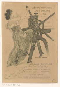 Carte de visite des imprimeurs Auguste et Eugène Delâtre à Paris