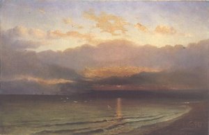 Coucher de soleil sur la côte du Yorkshire - Richard Weatherill