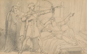 Élisée sur son lit de mort (II Rois 12:17) - Richard Westall