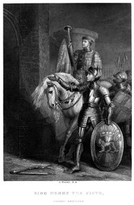Roi Henri V 1387-1422, avant Harfleur, 19ème siècle - Richard Westall