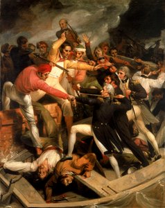 Nelson en conflit avec une chaloupe espagnole, juillet 1797 - Richard Westall