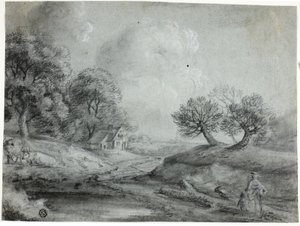 Paysage avec femme et vaches - Richard Wilson