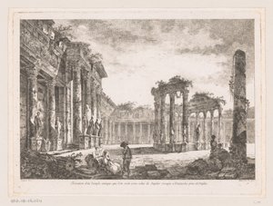 Vue sur le Temple de Jupiter Serapis - Richard de Saint Non