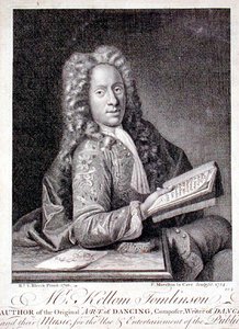 Portrait de Kellom Tomlinson (c.1690-c.1753) gravé par François Morellon la Cave (fl.1731-54) 1754 - Richard van (after) Bleeck