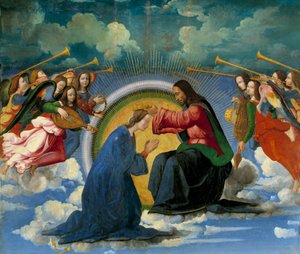 Couronnement de la Vierge (détail) - Ridolfo Il  Ghirlandaio
