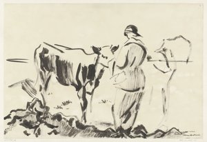 Femme avec un veau - Rik Wouters