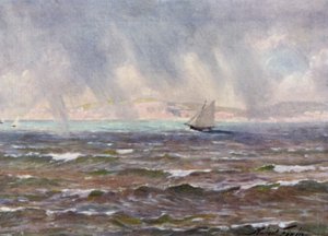 Une rafale soudaine, baie de Cardigan (lithographie en couleur) - Robert (after) Fowler