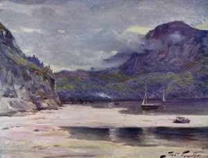 Pont de Barmouth (lithographie en couleur)