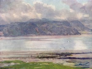 Près du détroit de Menai (lithographie en couleur) - Robert (after) Fowler